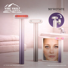 Load image into Gallery viewer, 4 in 1 Facial Wand EMS Microcurrent Vibration Warm Red Light Face Lifting Machine Skin Tightening Device - Purple
